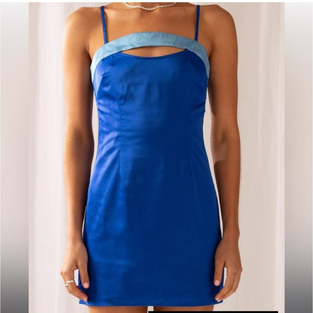 New w/ Tags Pepper Mayo Midnight Blue Cosmos Mini Dress Size: XL (US 14)
